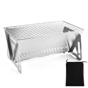 Folding Portable BBQ Grill Stove – Mini Camping Grill for Outdoor Cooking