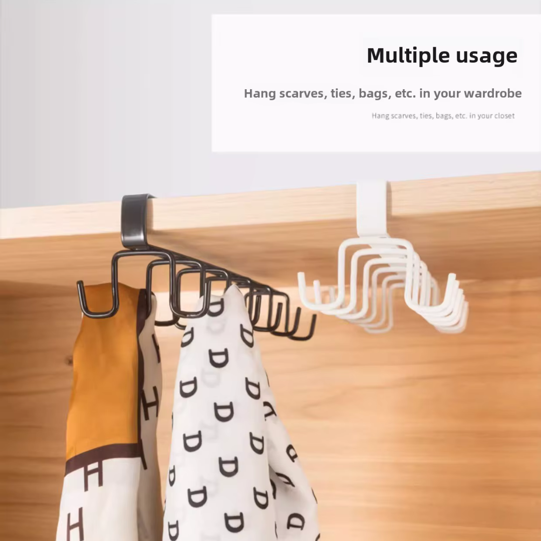 Punch-Free Double Row Kitchen Hooks | Under Cabinet Cup Holder Rack - Image 3