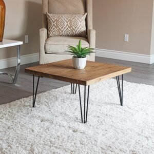 Square Coffee Table | MDF Top | Metal Decore Design