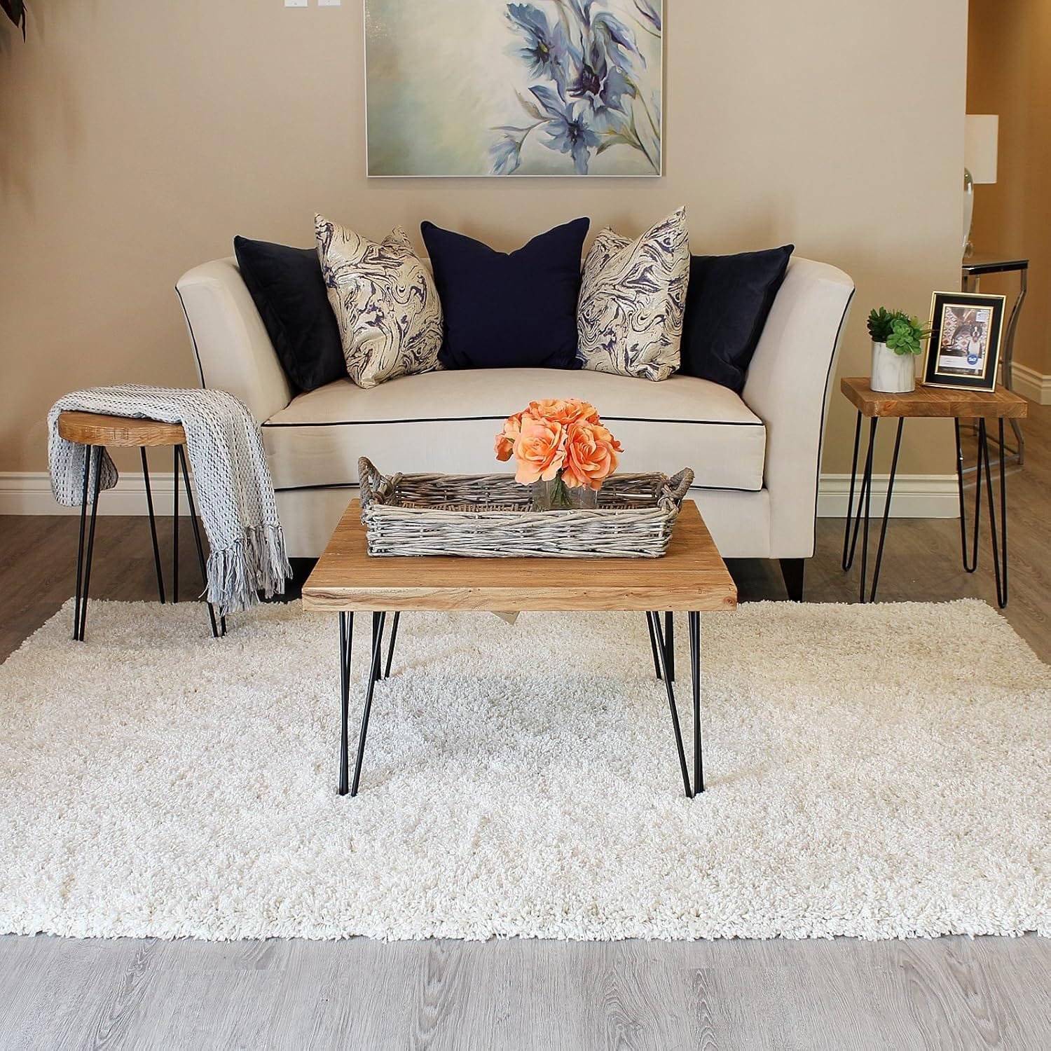 Square Coffee Table | MDF Top | Metal Decore Design - Image 3